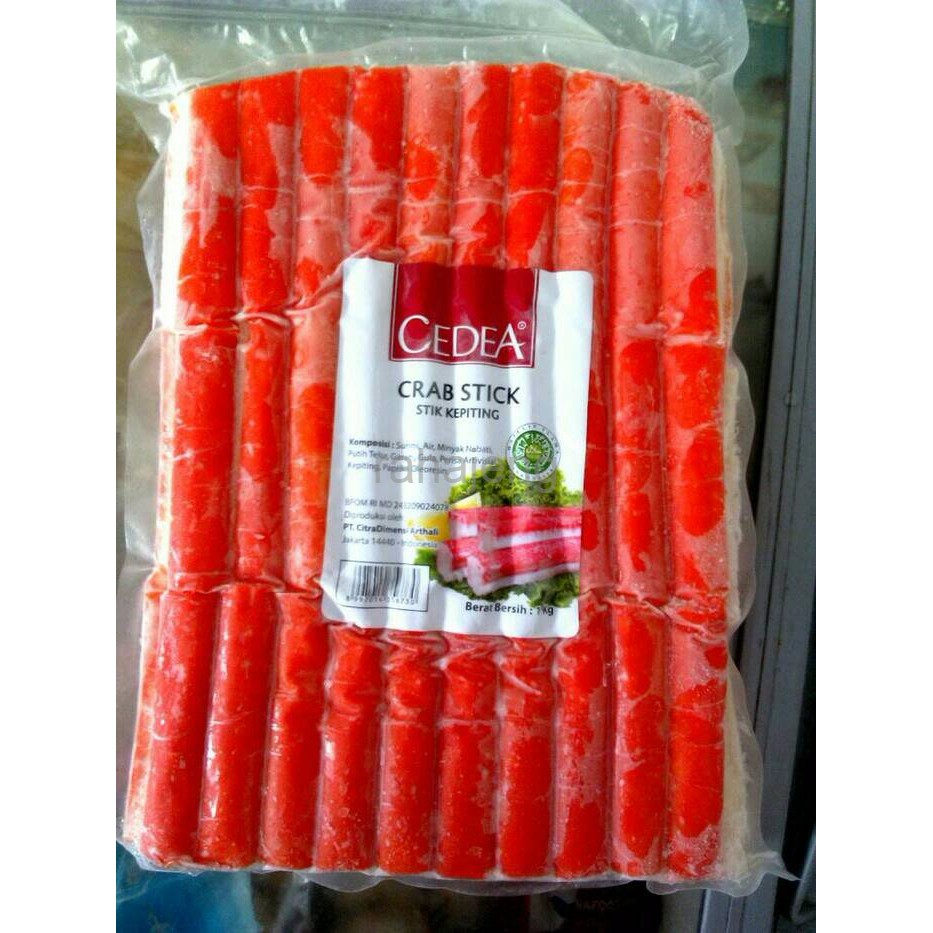 

Cedea Crab Stik @1kg isi 59-63pcs halal. ikan olahan frozen