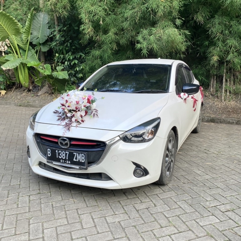 Bunga dekorasi mobil pengantin wedding car anggrek premium mewah murah