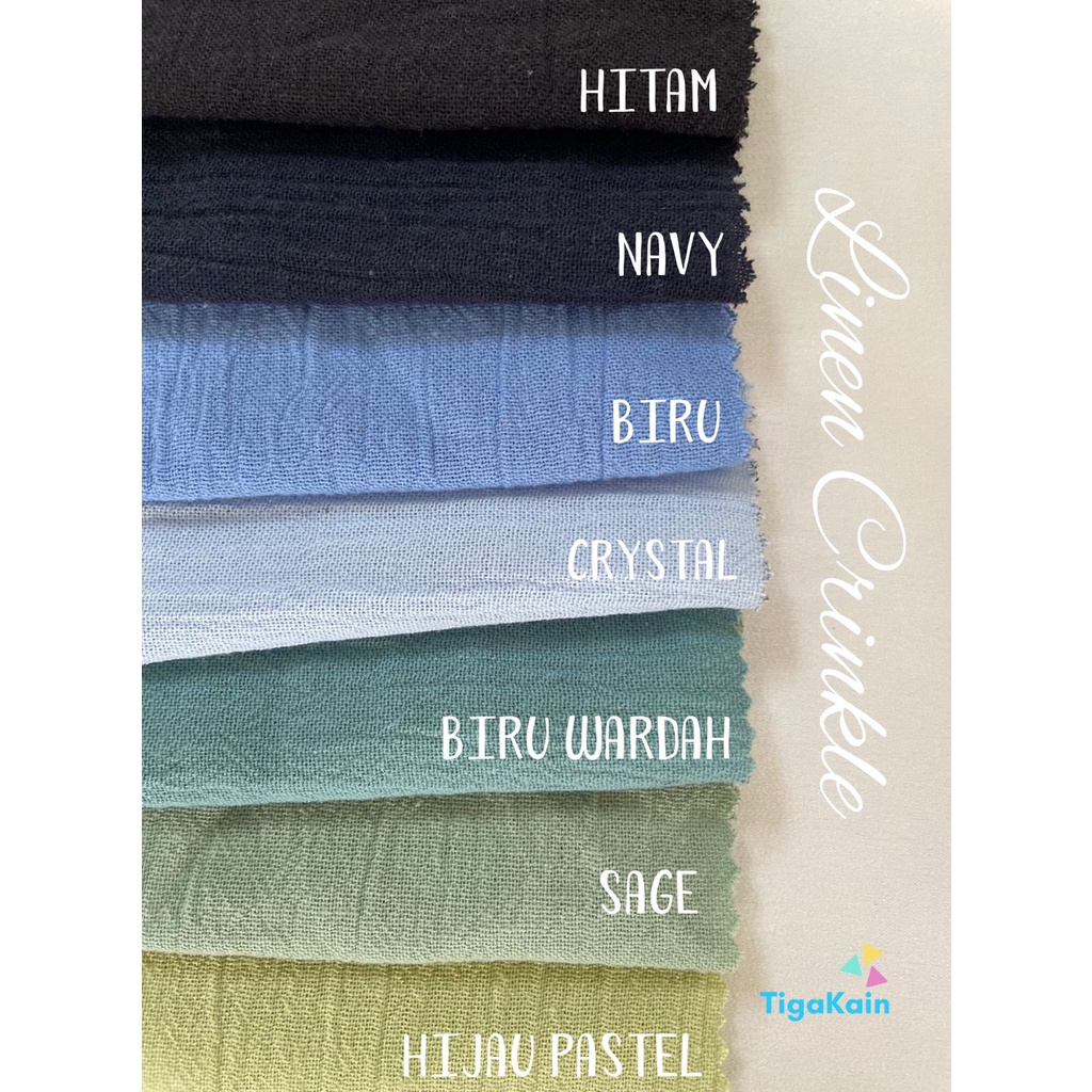 1 Meter Kain Linen Crinkle / Linen Crincle