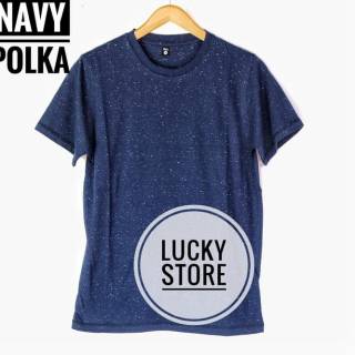 Kaos Polos Polka Biru Nevy Catun Combet 30s Shopee Indonesia