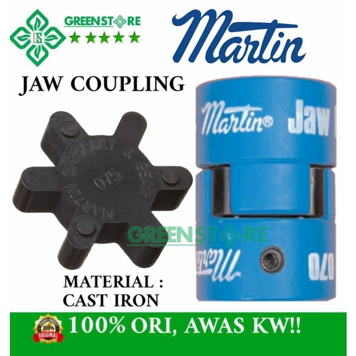 Jual JAW COUPLING MARTIN ML095 MAX BORE 28mm MAT CAST IRON WITH RUBBER