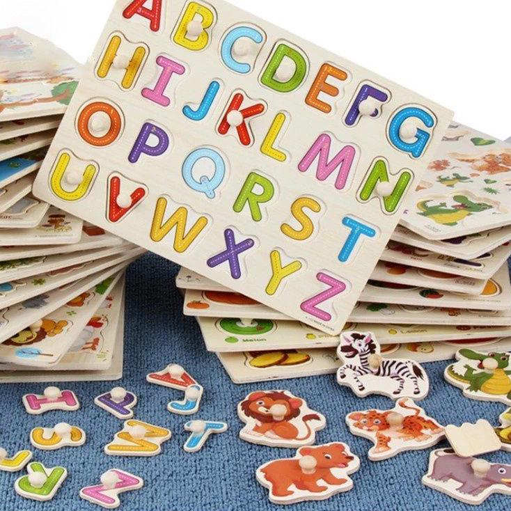 ALDEBARAN EDUTOYS PUZZLE KNOB ANAK / PUZZLE BUAH BUAHAN / PUZZLE SAYURAN / PUZZLE KAYU HEWAN DARAT /