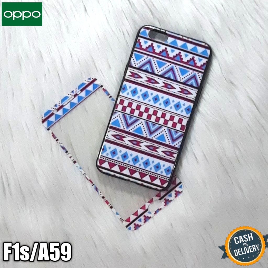 Softcase Tribal + Tempered Glass For Oppo F1s/A59