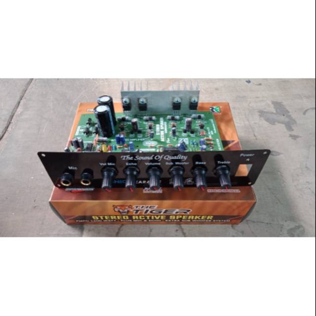 Kit Power Amplifier Speaker Aktif Stereo Karaoke Plus Echo 1400W PMPO tiger
