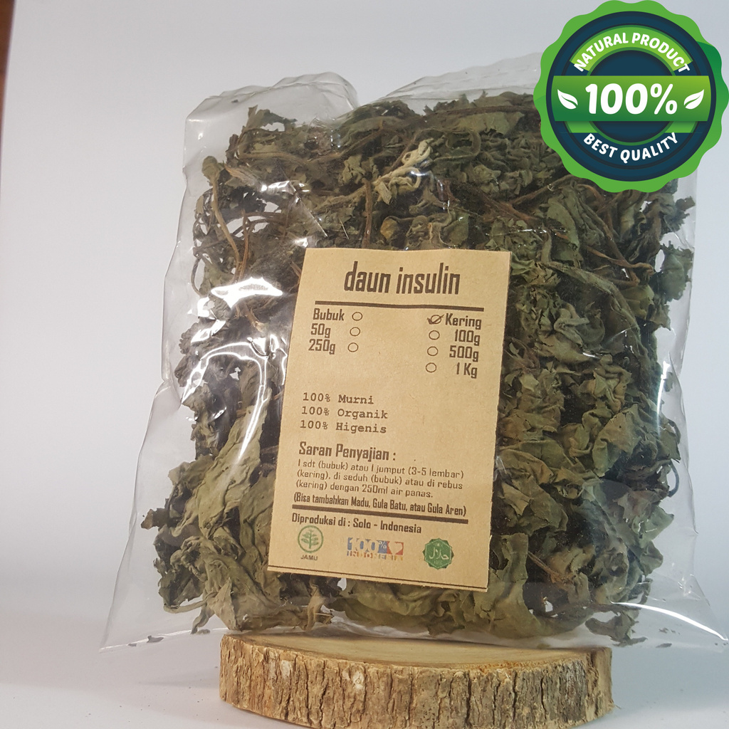 

DAUN INSULIN KERING 250 GRAM - Smallanthus Sonchifolius - MURNI