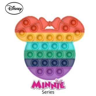 Pop it Rainbow Ready Stok Murah Popit Bubble Toy Untuk Anak Dewasa Penghilang Stres-Minnie 14cm