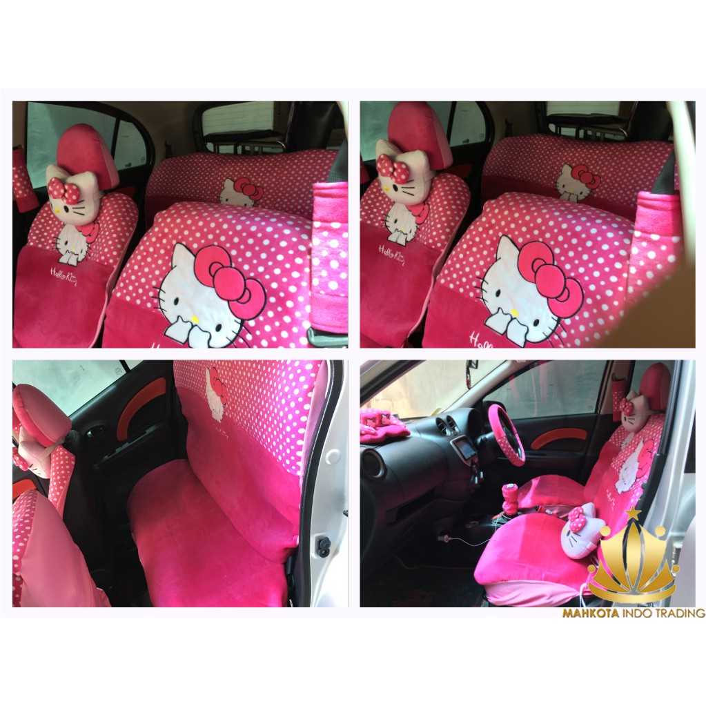 Sarung Jok Mobil Hello Kitty Hk Pink 18 In 1 Mobil Bantal Mobil