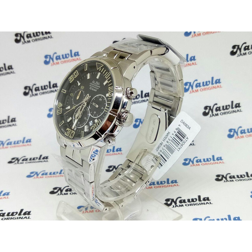 Alba Quartz AT3D87X1 Chronograph Grey Dial - Jam Tangan Pria AT3D87