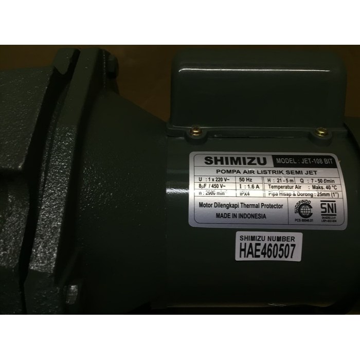 Mesin pompa air semi jet pump shimizu jet 108 bit