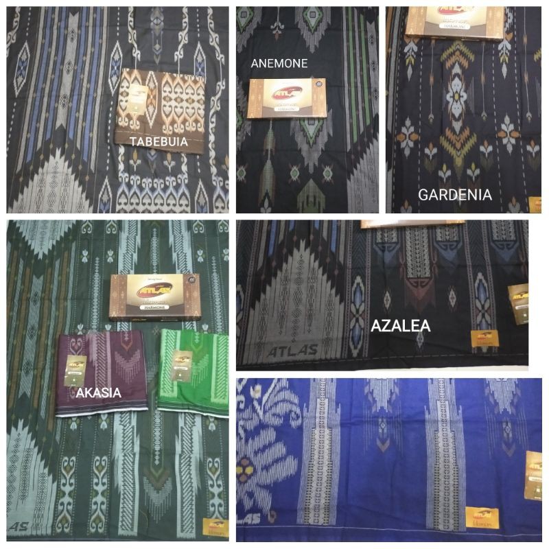 Grosir 10pcs Sarung Atlas Idaman Harmoni akasia gardenia tabubeia anenome bogenvil seroja mix