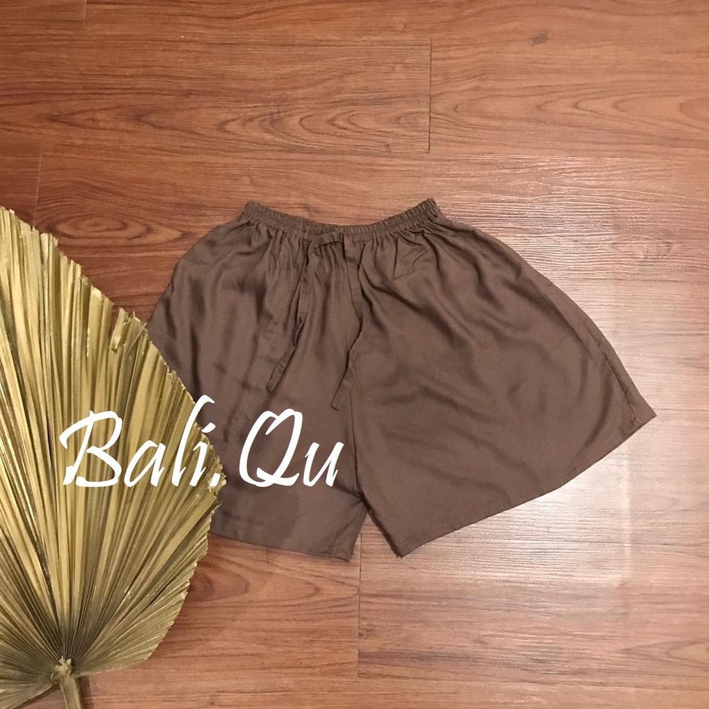 Celana Pendek Bali Polos Part 1-COKELAT