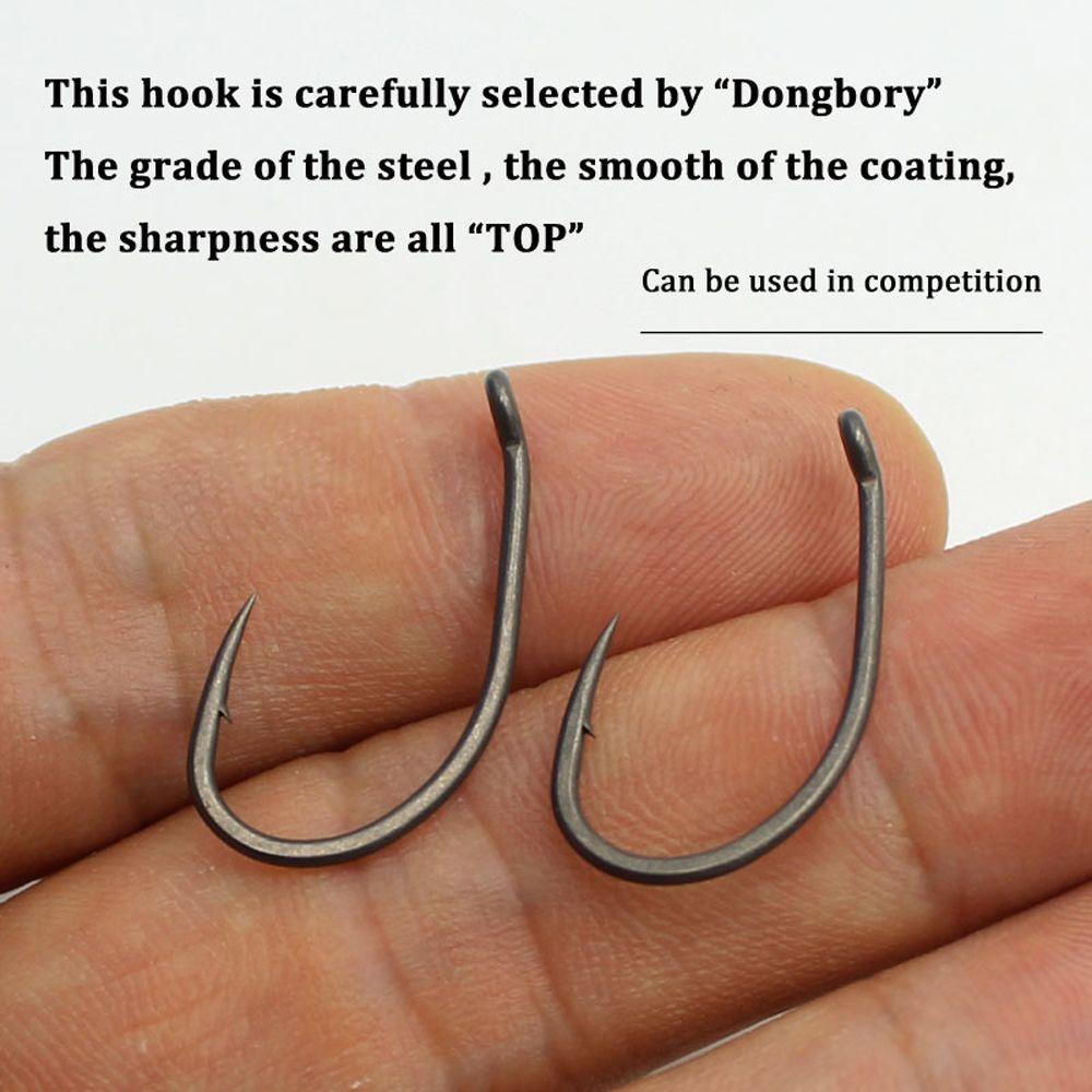 Lanfy Kait Ikan Berduri Beberapa Tujuan Air Asin Jig Lure Hooks Carp Fishing Stainless Steel PTFE Dilapisi Karbon Tinggi Fishhooks Long Shank Barbed Hook