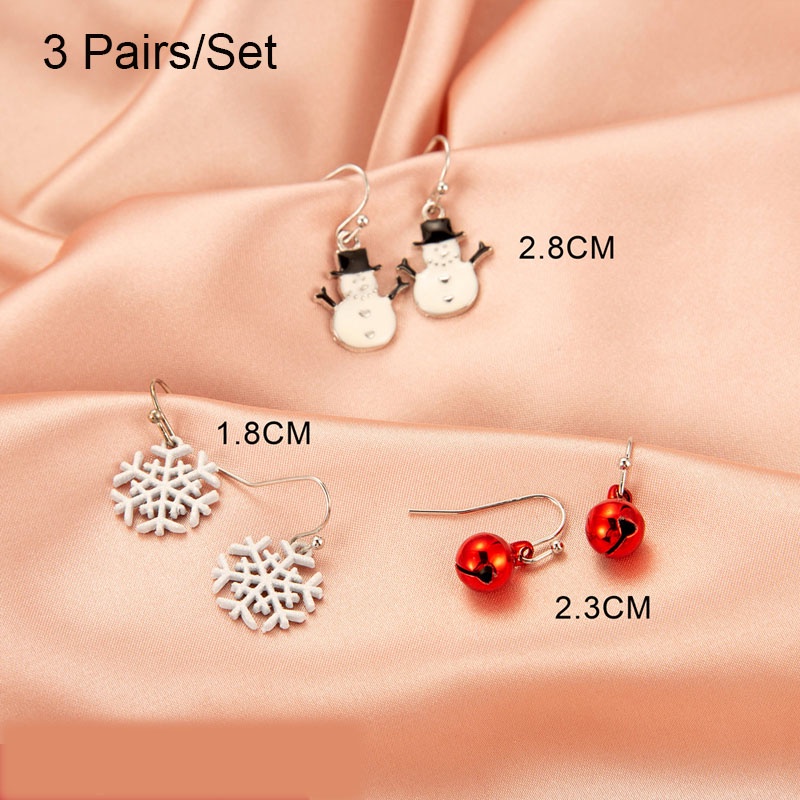 Anting Desain Snowman Natal Untuk Wanita