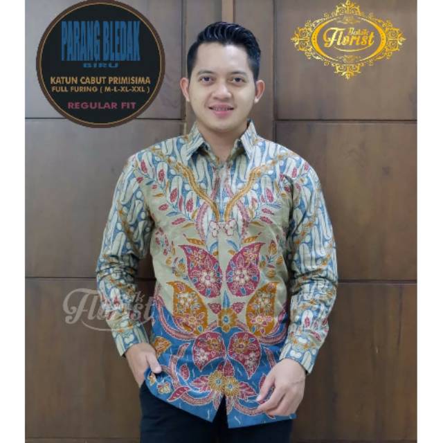 Kemeja Batik Eksklusif Parang Bledak / Kemeja Batik Terbaru / Batik Lengan Panjang Terlaris / Batik