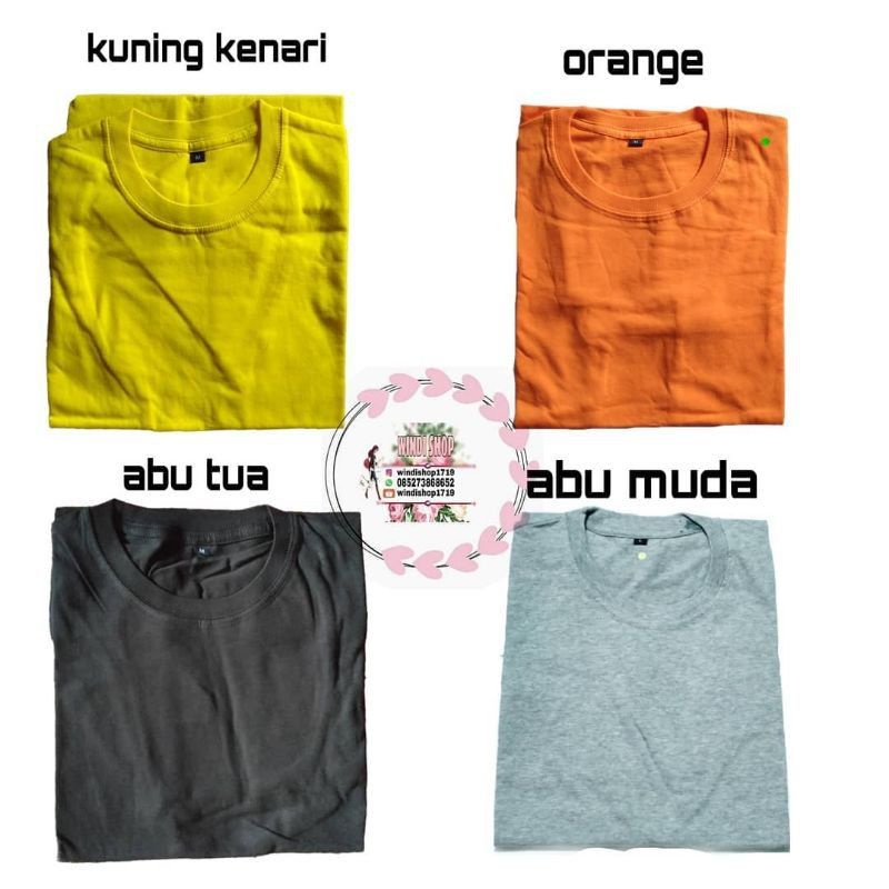 [BISA COD] Kaos polos cotton combed 30 S versi 1 Lengan Pendek