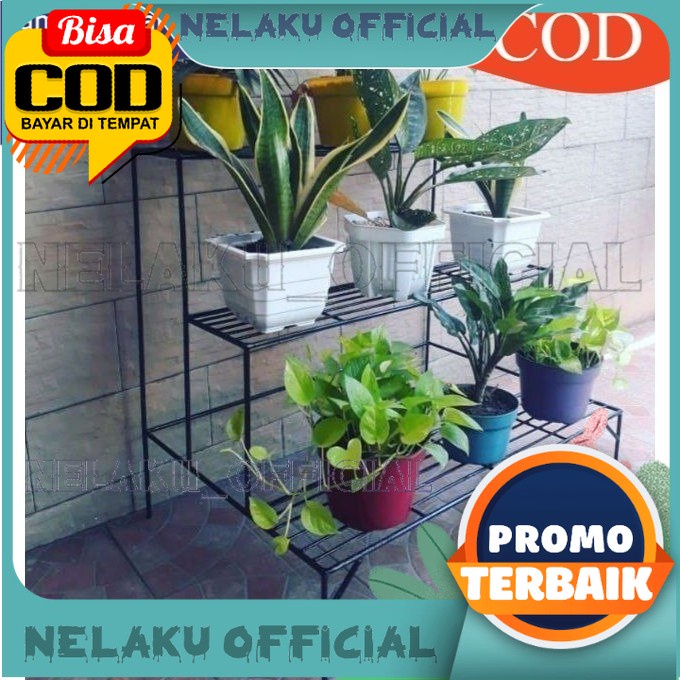 NELAKU BESI 8MM RAK BUNGA TINGKAT PREMIUM / RAK BUNGA TANGGA BERTINGKAT