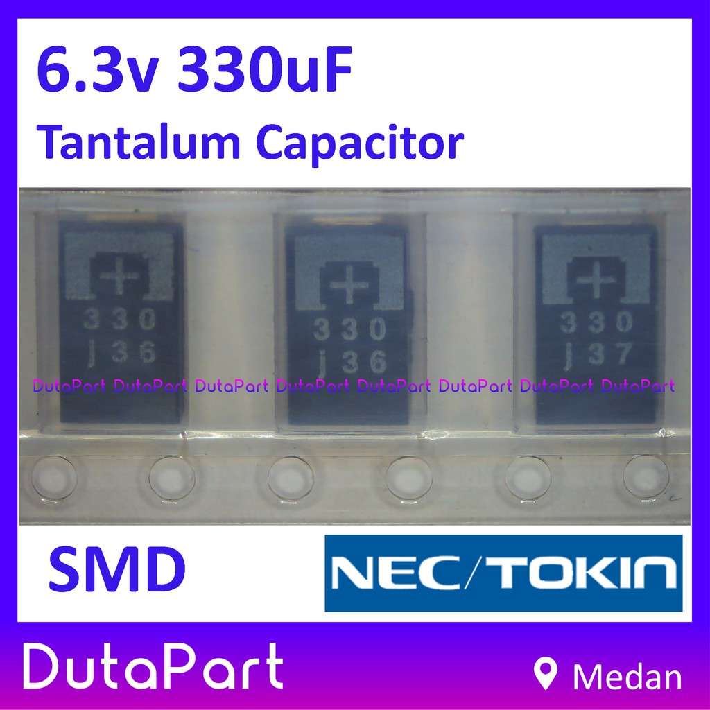 330uF 6.3V 330 uF NEC Tokin Tantalum Kapasitor Capasitor SMD D7343 6V