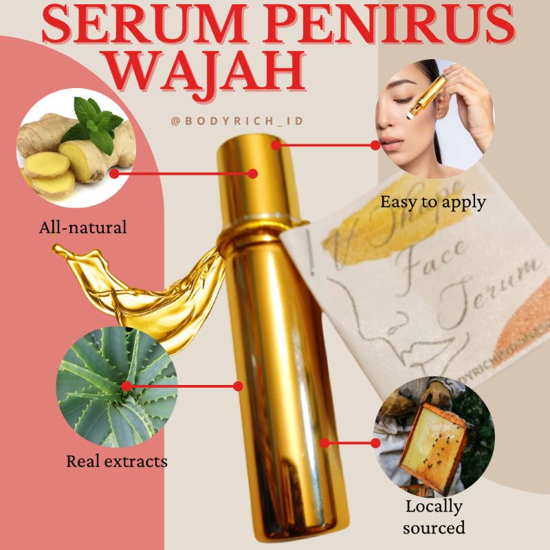 Serum Penirus Wajah Pipi Dagu V Shape Face Serum Pelangsing Wajah Dagu Tirus Double Chin Lemak Wajah