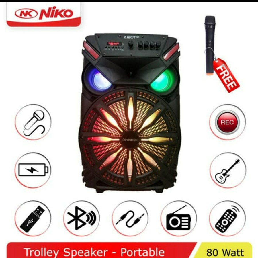 Speaker portable NIKO AIBOT 12 inch