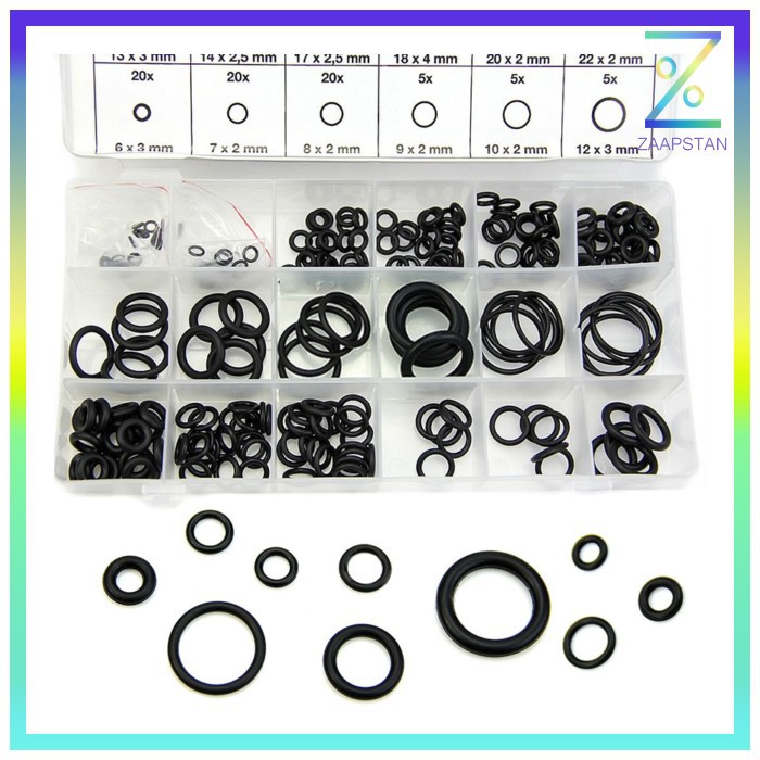 Karet Rubber O Ring Seal Tightening 225 PCS - Black