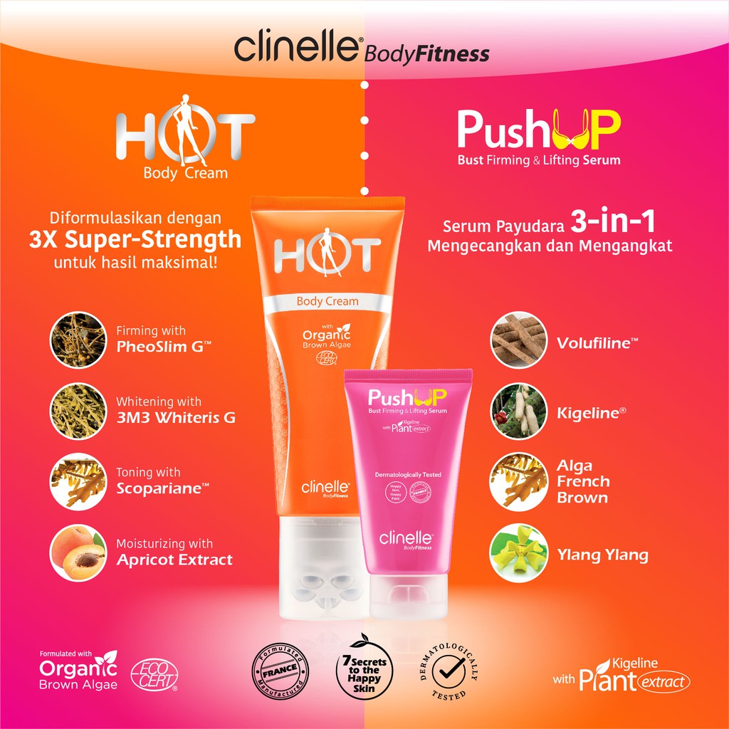 Clinelle Pushup Bust Firming Lifting Serum Shopee Indonesia