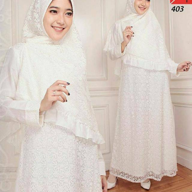 Gamis Lebaran Gamis Brukat Jumbo LD 125 cm