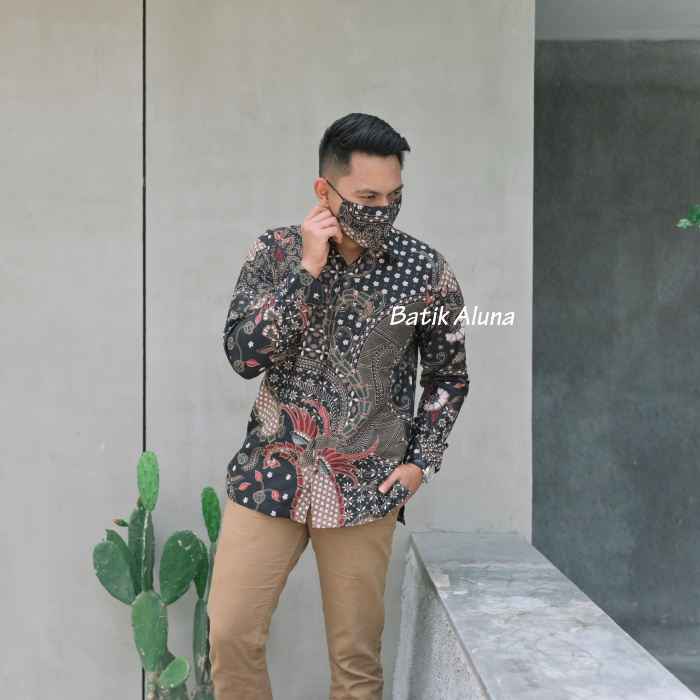 Batik pria lengan panjang Baju Kemeja Batik Pria Premium Lengan Panjang Jumbo Reguler slimfit atasan kekinian slim fit putih modern jumbo premium cowok bahan katun terbaru mewah tunik dewasa mens dewasa jumbo kekinian stelan dewasa terbaru full furing