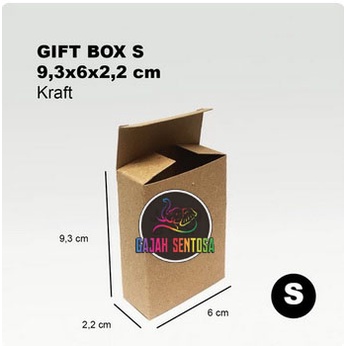 

KOTAK SOUVENIR / PACKING / KADO / GIFT BOX S - KRAFT 9,3x6x2,2 cm