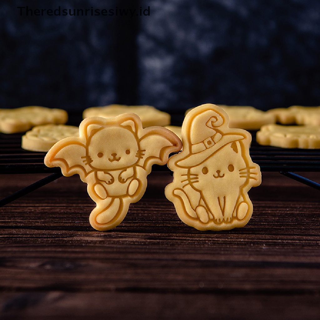 # Alat Rumah Tangga # Cetakan Kue Kering Bentuk Kartun Kucing Hantu Halloween