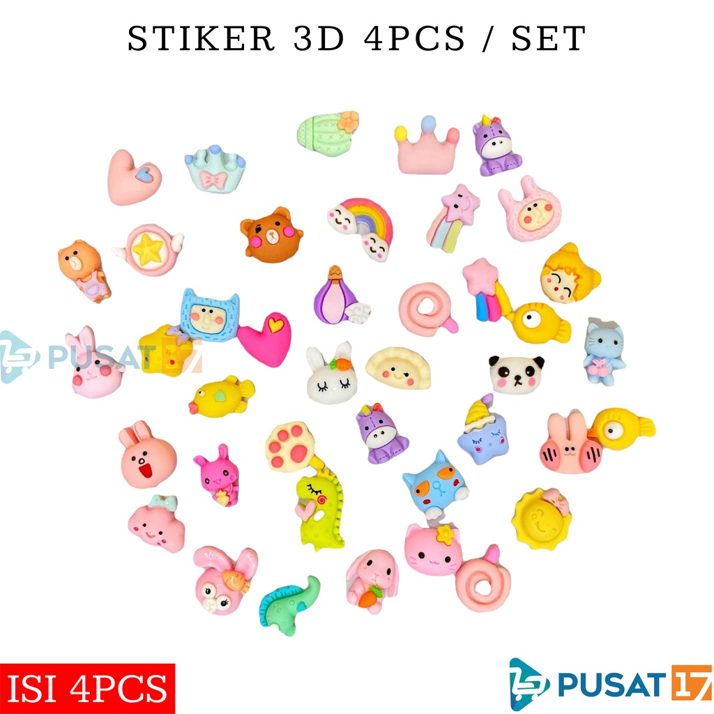 

PUSAT17 STIKER 3D 4PCS BOTOL MINUM VIRAL KARAKTER / STICKER 3D TEMPEL STIKER TUMBLER AESTHETIC AKSESORIS TEMPELAN STIKER SERBAGUNA