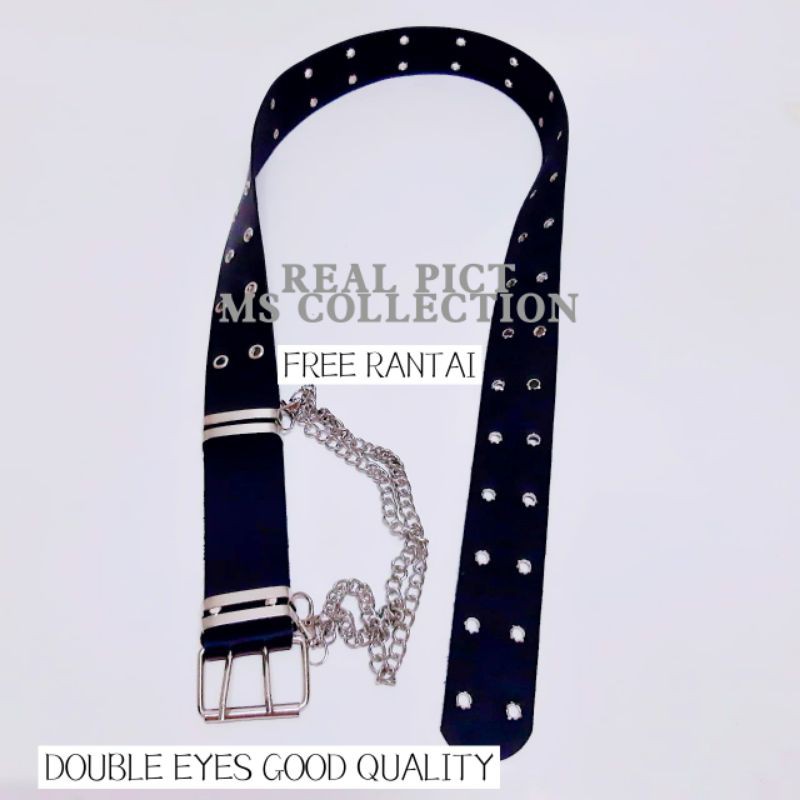 IKAT PINGGANG CHAIN BELT/DREAM BELT EYES BELT DOUBLE RING   / RING BELT MATA AYAM /LADIES BELT