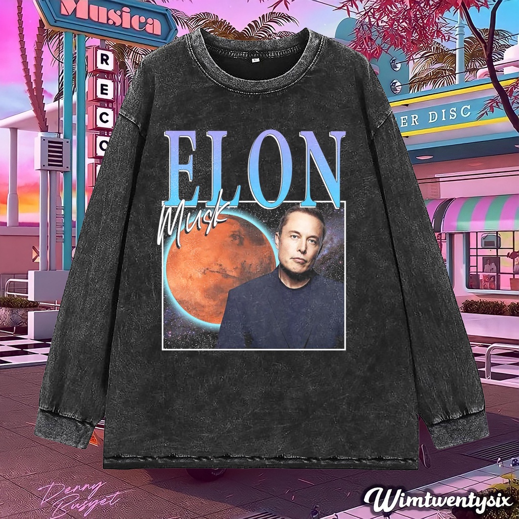 longsleeve | kaos oversize | oversize washing | t-shirt oversized | kaos elon musk homage