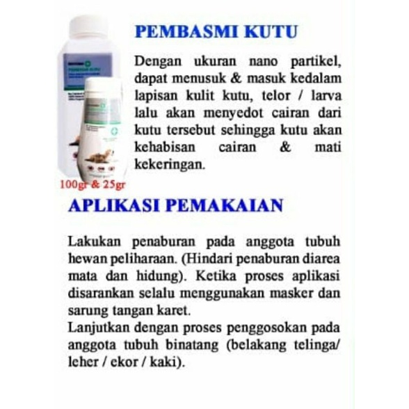 DIATOMIX Bedak Anti Kutu Kucing Anjing Obat Penghilang Kutu Ampuh Aman Pembasmi Kutu Aman Untuk Anabul 25gr