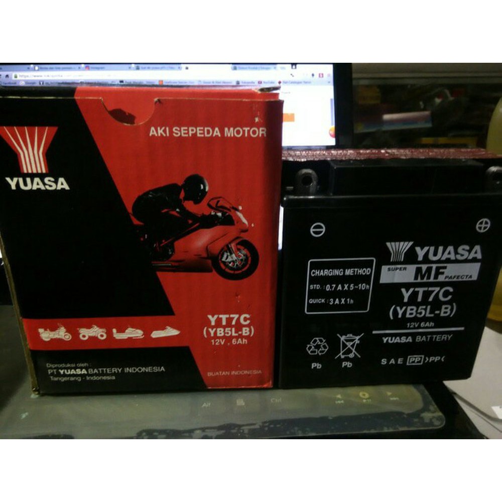 Promo Puasa Aki motor Yamaha Mio Sporty Yuasa YT7C aki kering Diskon