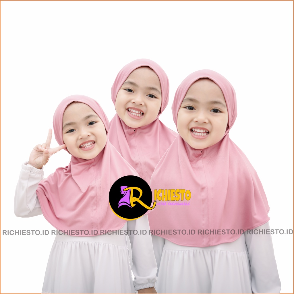 Jilbab Anak Bayi Perempuan Instan Lucu BERGO ANAK Allsize 0-3 Tahun Hijab Anak Bayi Perempuan Instan