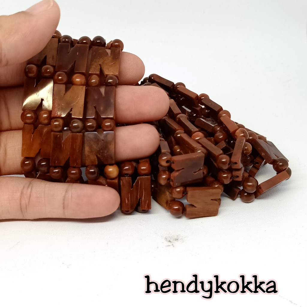 10 gelang kokka kaukah plat N coklat