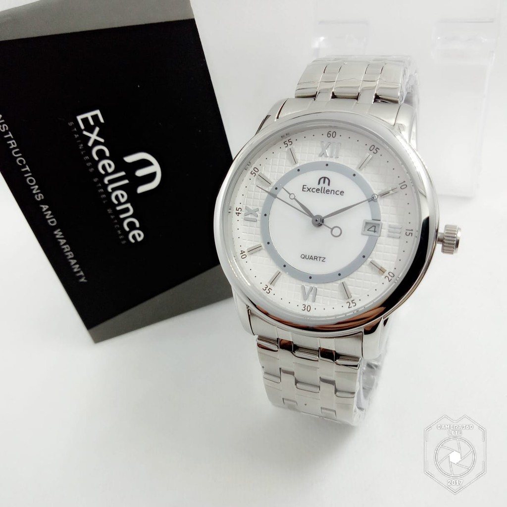 Excellence 8106 - Jam Tangan Pria Murah - Analog Quartz - Stainless - Anti Air - Original
