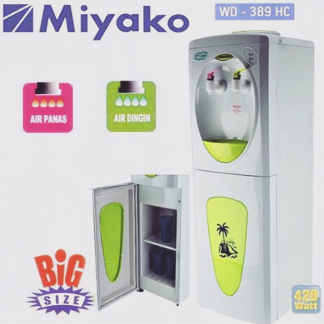 Dispenser Tinggi Miyako WD389HC Panas Dingin Lemari WD 389 