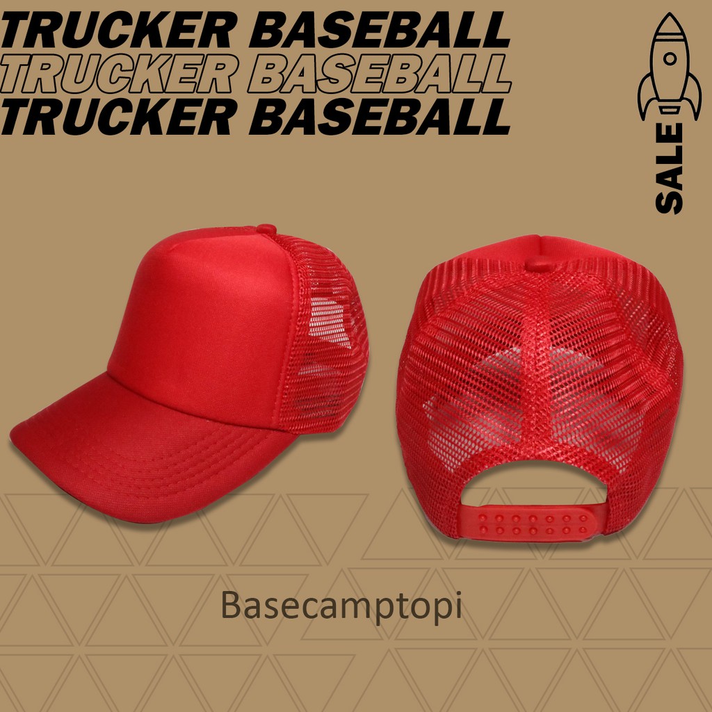 Topi Baseball Polos Trucker Jaring Premium Pria Wanita