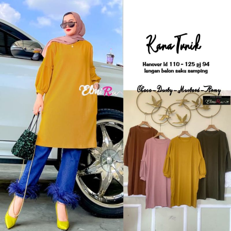 KANA TUNIK BY ELMIRA (TUNIK MUSLIMAH) Tunik wanita rekomended