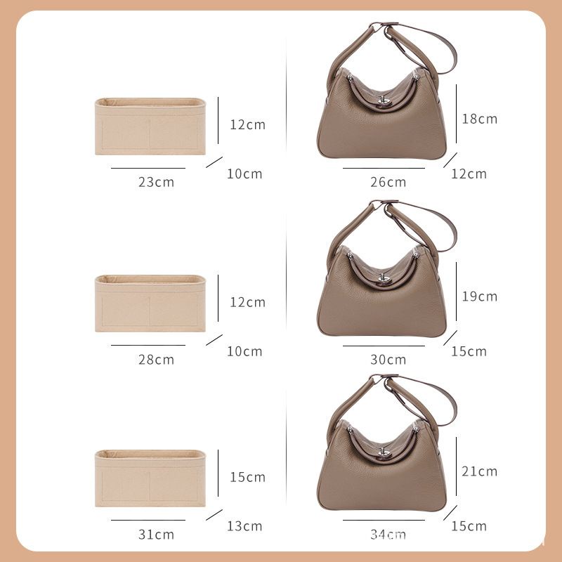 felt bag organizer for HL / Lindya - side zipper / organiser tas