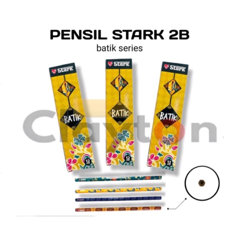 

1Lusin Pensil 2B Stark Motif Batik