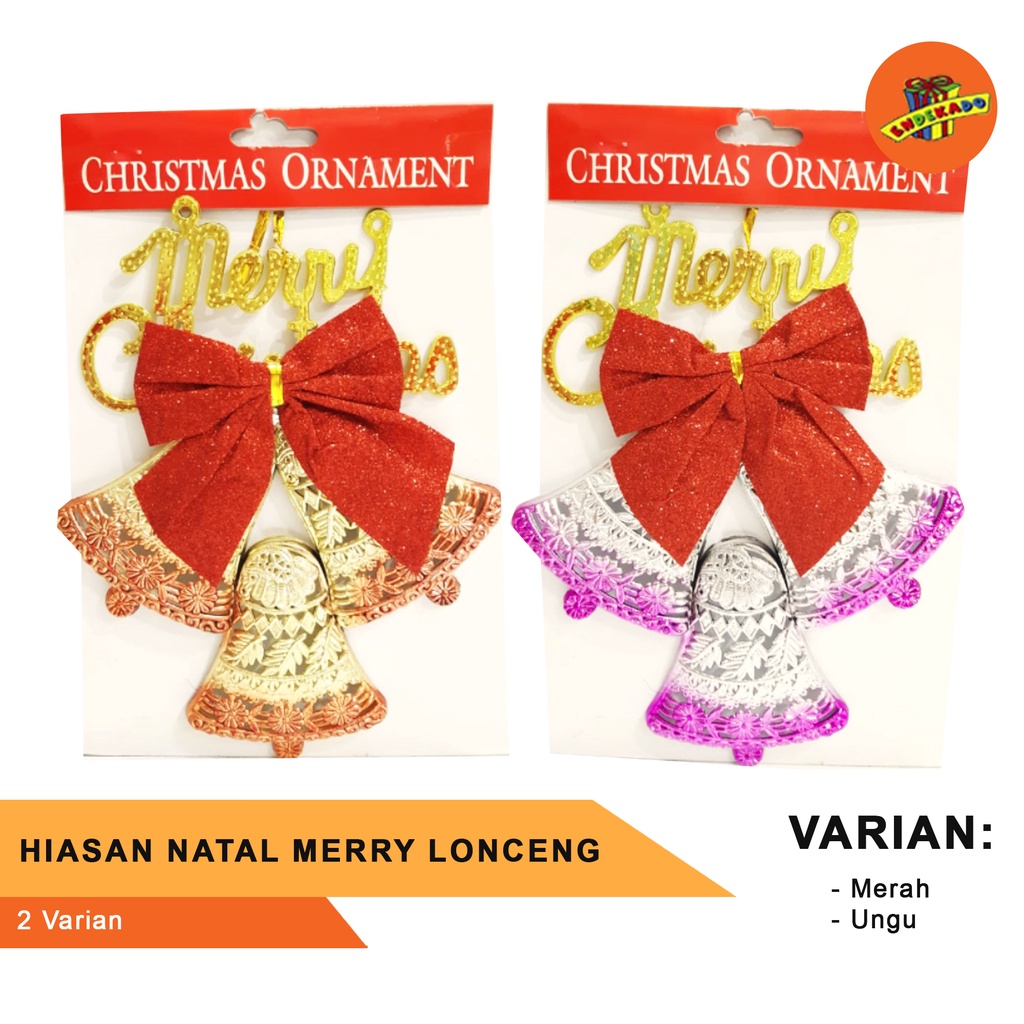 HIASAN NATAL MERRY LONCENG - Hiasan Pohon Natal