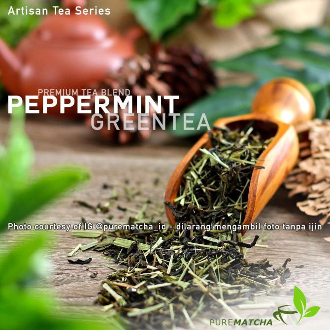 

[[BISA COD]] Artisan Tea Cafe - Green Tea Peppermint Breeze 250gr Teh Hijau Mint BERGARANSI Kode 266
