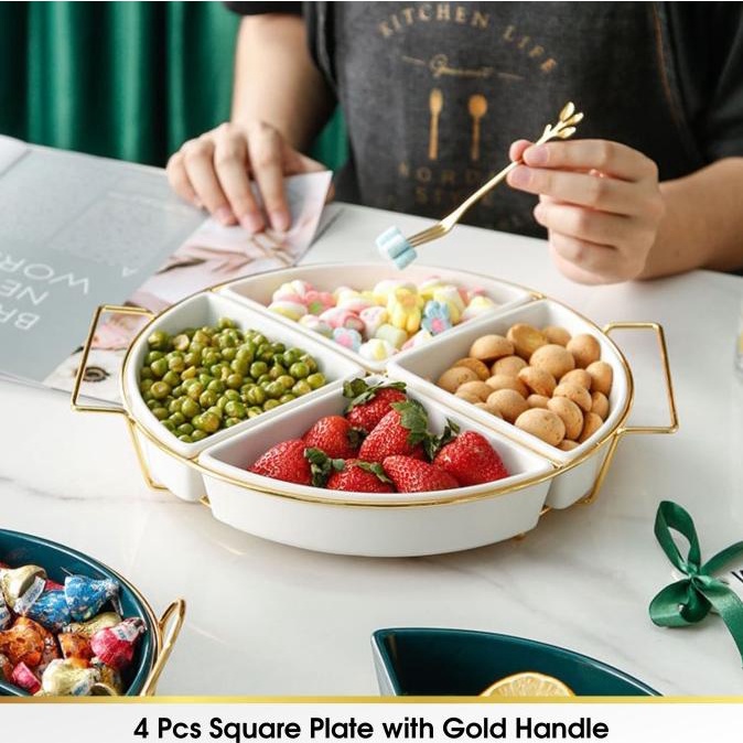 +++++] Tatakan Ceramic Wadah Kue Buah Fruit Snack Imlek Plate Tray Keramik