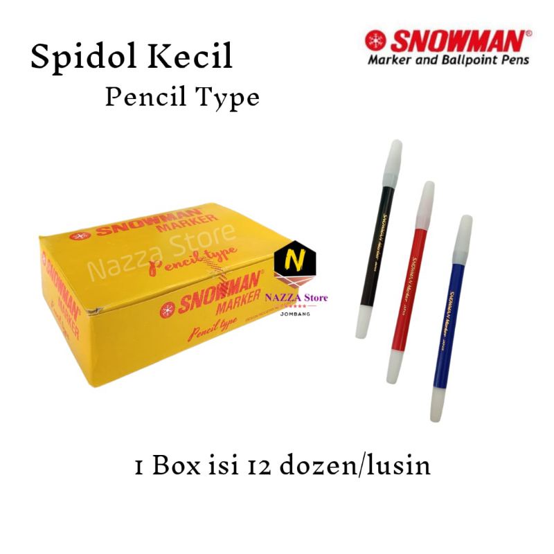 

SNOWMAN Spidol Kecil KHUSUS BOX isi 144 pcs