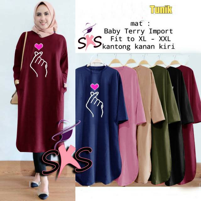 TUNIK SARANGHE(A2) GOOD QUALITY BAHAN BABYTERRY (LD110, PJ100)