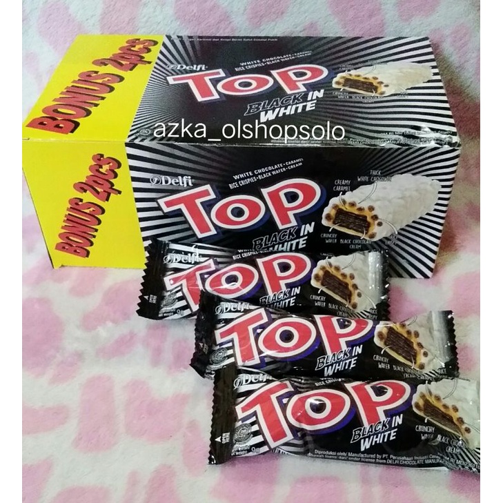 

Delfi Top 9g Chocolate & Black In White/Delfi Top 9g Ecer Murah