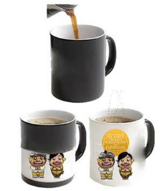 Mug bunglon / Mug magic /mug ajaib / mug custom / mug foto / hadiah custom / kado custom / kado unik-3