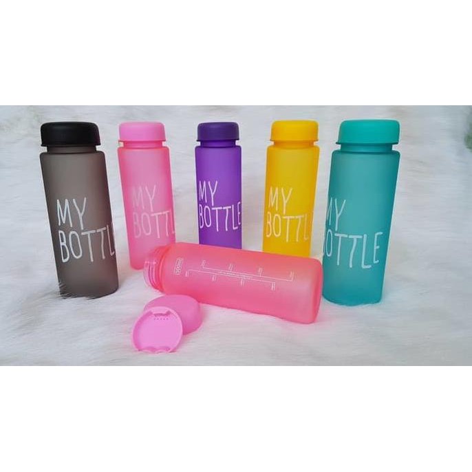 New Botol Minum My Bottle Doff + Pouch Busa / Tempat Minum My Botol Warna - Hitam Dijamin Ori